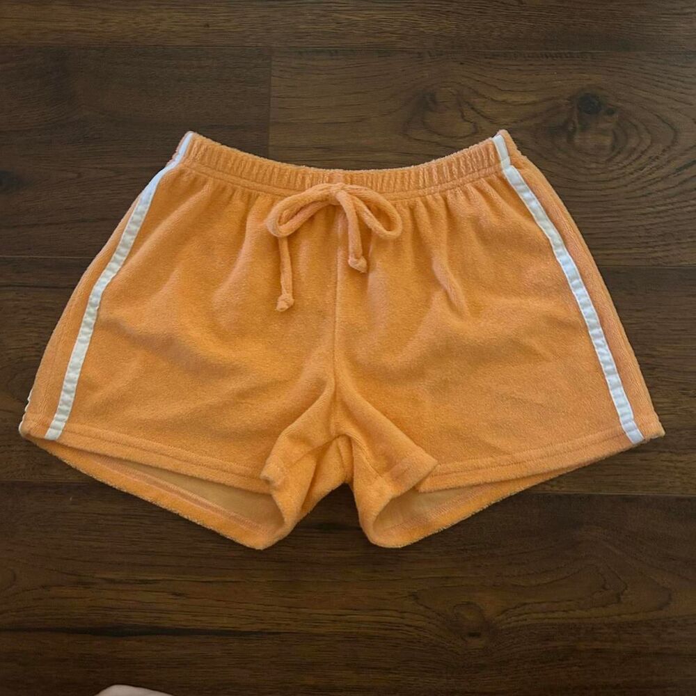 Vintage Orange Terrycloth Shorts, XS - Picture 4 of 6